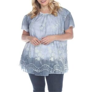 Simply Couture Gray Floral Women's Top​